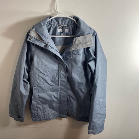 Columbia Interchange Blue Gray Coat Water Resistant Full Zip Medium Jacket - Picture 3 of 7